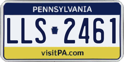 PA license plate LLS2461