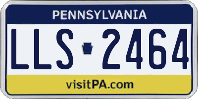 PA license plate LLS2464