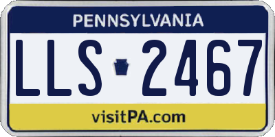 PA license plate LLS2467