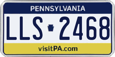 PA license plate LLS2468