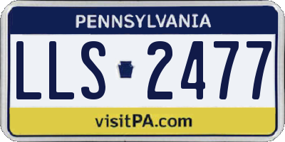 PA license plate LLS2477