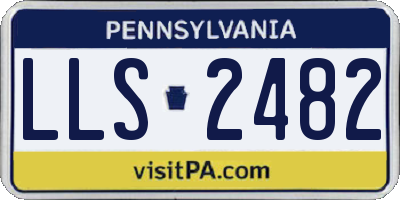 PA license plate LLS2482
