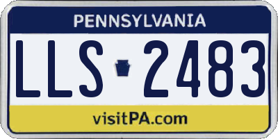 PA license plate LLS2483