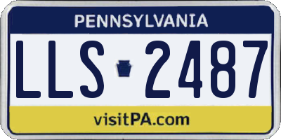 PA license plate LLS2487