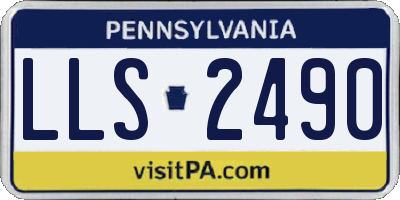 PA license plate LLS2490