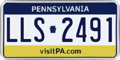 PA license plate LLS2491