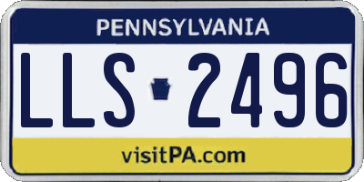 PA license plate LLS2496