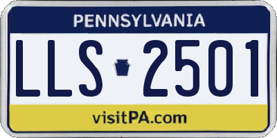 PA license plate LLS2501