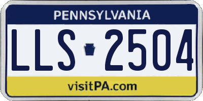 PA license plate LLS2504