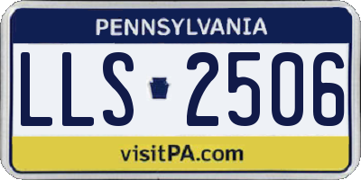 PA license plate LLS2506