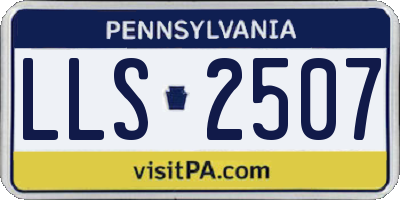 PA license plate LLS2507