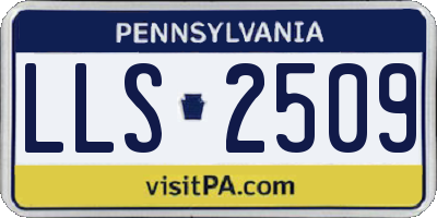 PA license plate LLS2509
