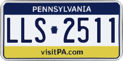 PA license plate LLS2511