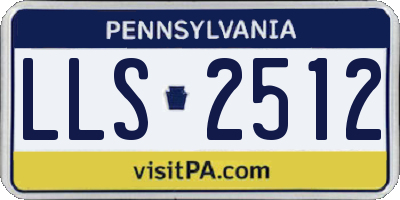 PA license plate LLS2512