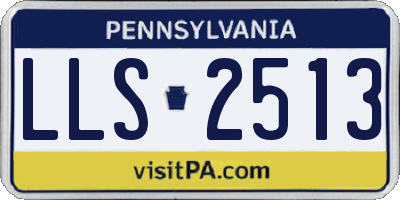 PA license plate LLS2513