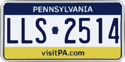 PA license plate LLS2514