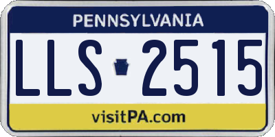 PA license plate LLS2515