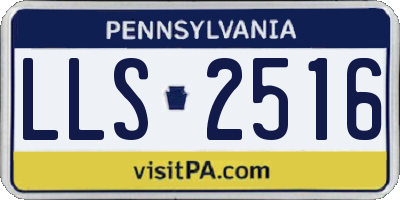 PA license plate LLS2516