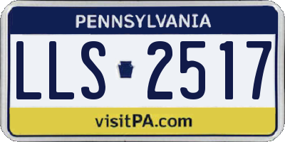 PA license plate LLS2517