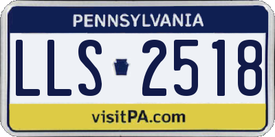 PA license plate LLS2518
