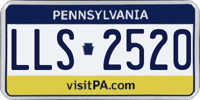 PA license plate LLS2520