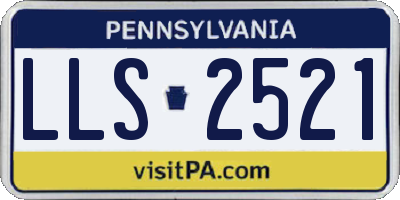 PA license plate LLS2521