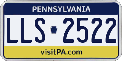 PA license plate LLS2522