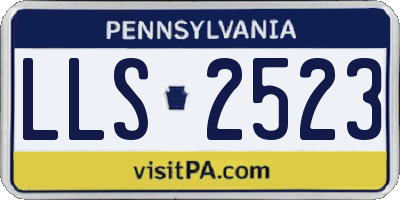 PA license plate LLS2523