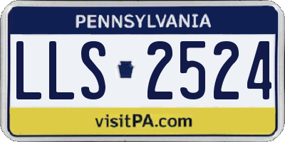 PA license plate LLS2524