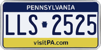 PA license plate LLS2525