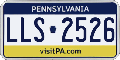 PA license plate LLS2526