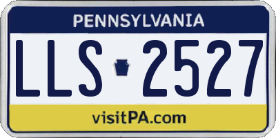 PA license plate LLS2527