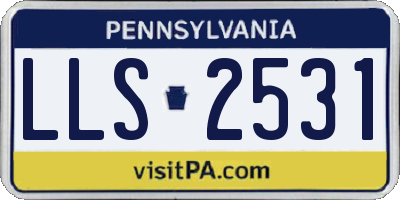 PA license plate LLS2531