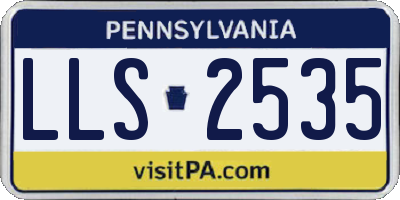 PA license plate LLS2535