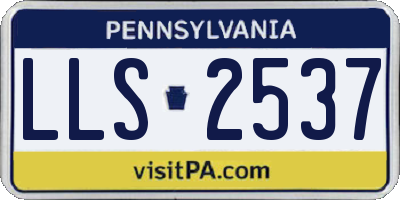 PA license plate LLS2537