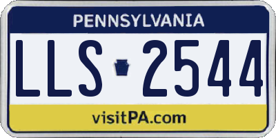 PA license plate LLS2544