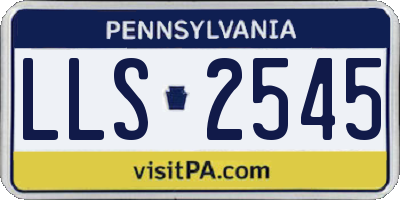 PA license plate LLS2545