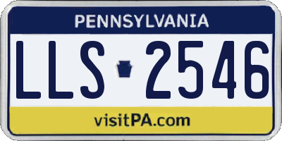 PA license plate LLS2546