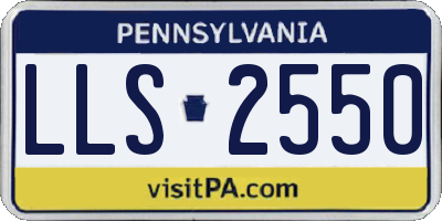 PA license plate LLS2550
