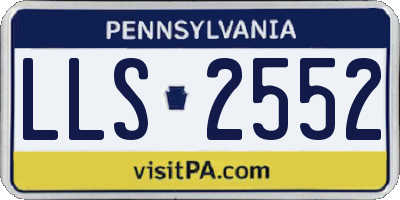PA license plate LLS2552