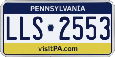PA license plate LLS2553