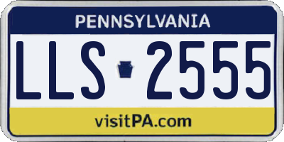 PA license plate LLS2555