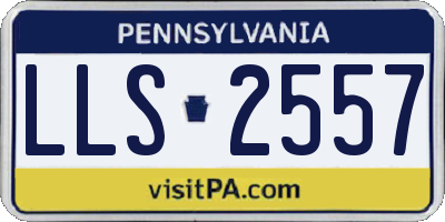 PA license plate LLS2557