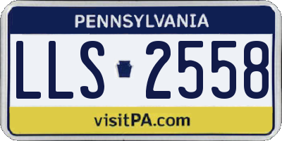 PA license plate LLS2558