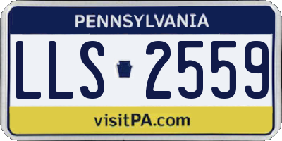 PA license plate LLS2559