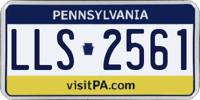 PA license plate LLS2561