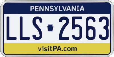 PA license plate LLS2563