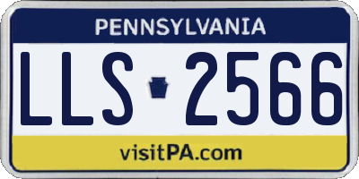 PA license plate LLS2566