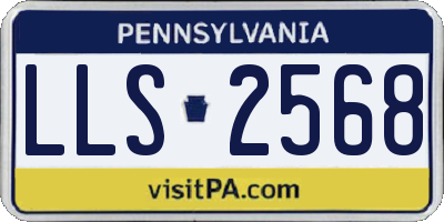 PA license plate LLS2568