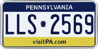 PA license plate LLS2569